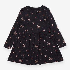 Dress long sleeve black floral