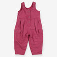 Woven Dungarees Pink with Big Pink Buttons and Sid