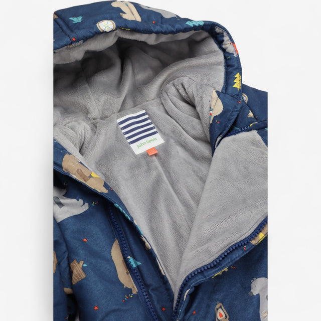 Pram suit blue camping bears 