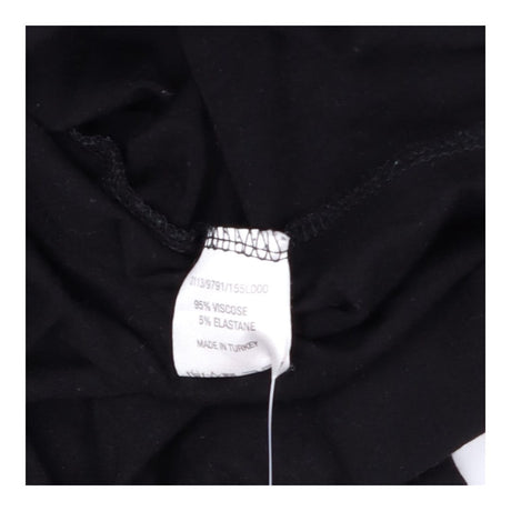 Black Jersey  Wrapover Midi Dress Long Sleeve 