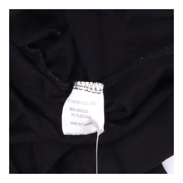 Black Jersey  Wrapover Midi Dress Long Sleeve 