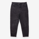 Barrel Jeans Washed Black High Rise Tapered Denim