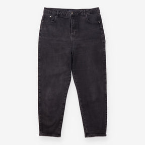Barrel Jeans Washed Black High Rise Tapered Denim