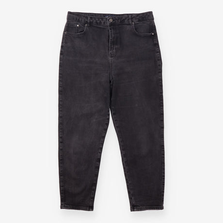 Barrel Jeans Washed Black High Rise Tapered Denim