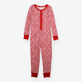 One Piece White Red Floral