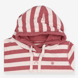 Hoodie Striped Pullover Pink
