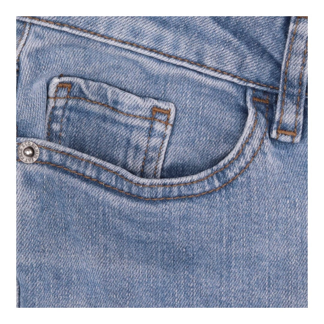 Jeans Light Wash Blue Straight Leg Faded Denim