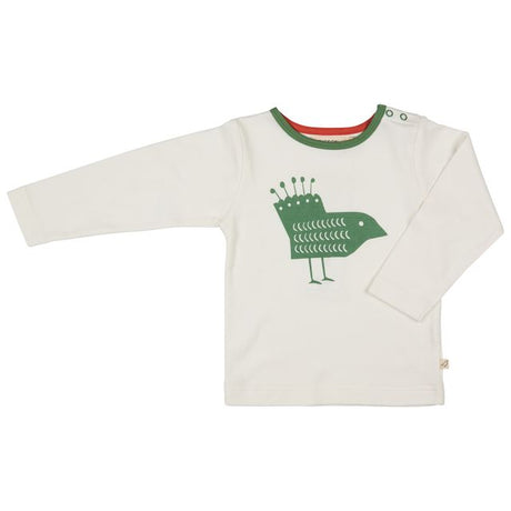T-Shirt Long Sleeve with Green Bird