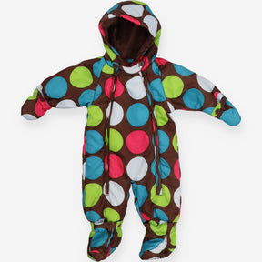 Pramsuit brown large colour spots