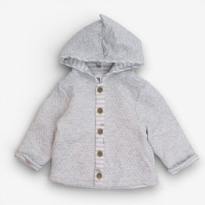 Jacket Grey Button Up Striped Dino Lining