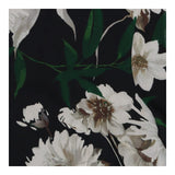 Aurelie Dark Floral Chiffon A‑Line Midi Dress
