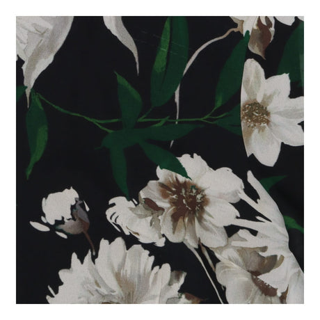 Aurelie Dark Floral Chiffon A‑Line Midi Dress
