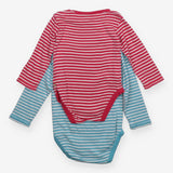 Bodysuits Long Sleeve Pink/Blue Striped 2-Pack