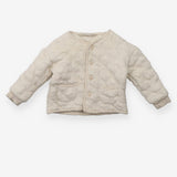Padded Cardigan White with Pockets
