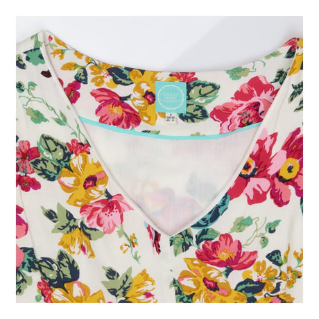 Darcie White Floral Viscose Sun Dress