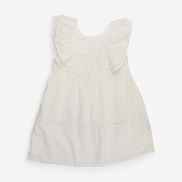 Dress cream cap sleeves lacey