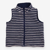 Blue Gilet Reversible Striped Lining 