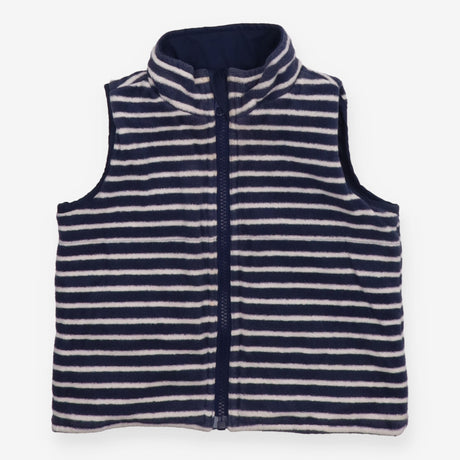 Blue Gilet Reversible Striped Lining 