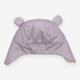 Hat trapper lilac silky stars fleece lining