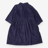 Dark Navy Blue Textured Cotton Seersucker 