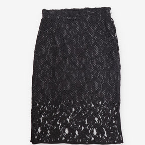 Black Lace Polka Dot Midi Ski