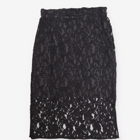 Black Lace Polka Dot Midi Ski