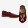 Batilas Burgundy Slip On's with Sparkle Star