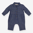 Blue soft denim romper