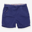 Purple Denim Shorts Floral Lined