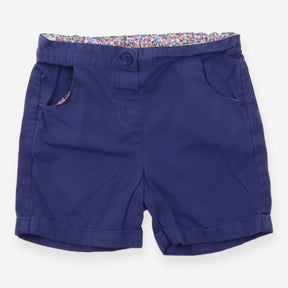 Purple Denim Shorts Floral Lined
