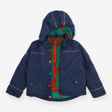 Coat blue green star fleece inner