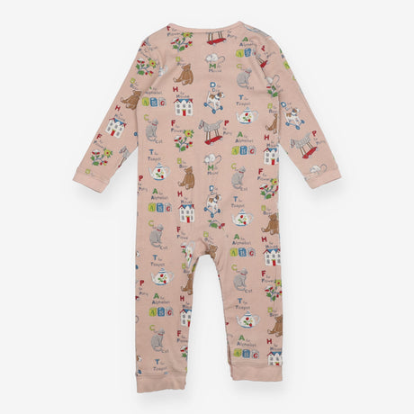 Alphabet footless sleepsuit