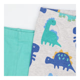 Leggings green and grey with dinosaurs