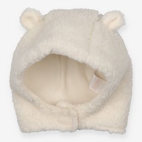 Fleece Hat White Bear Ears