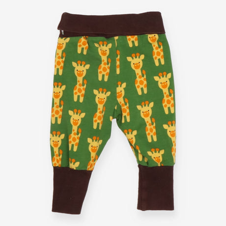 Parsnip Pants Green and Brown Giraffe