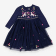 Navy dress tulle skirt unicorns and flowers