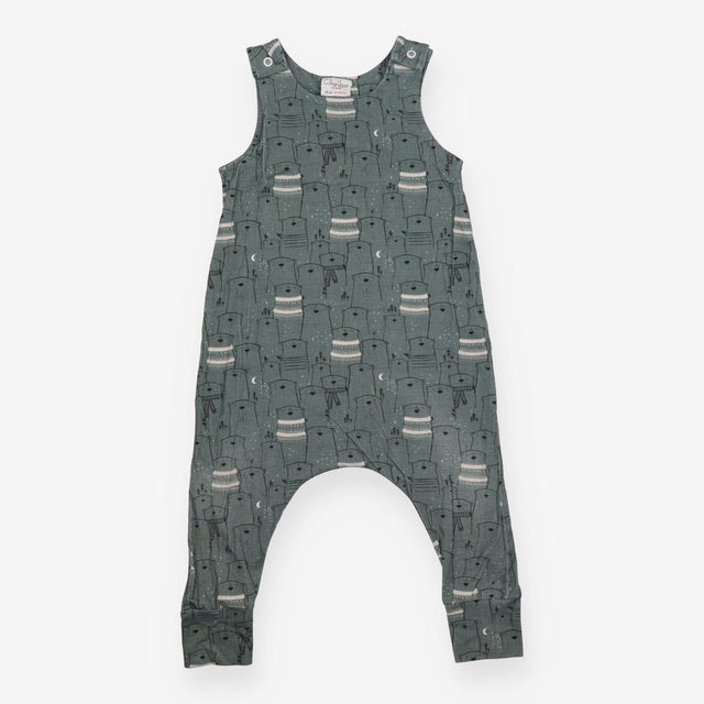 Jersey Romper Green with Polar Bears