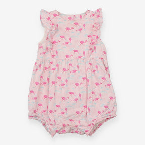 Romper pink with flamingo