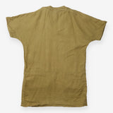 Tunic Dress Khaki Green V Neck Short Sleeve Front 
