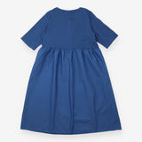 Nursing Dress Blue Short Sleeve Midi