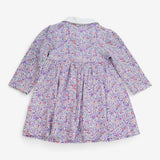 Dress Jersey Purple Ditsy Collared