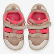 Cream and Pink Velcro Trainers 
