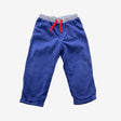 Blue Pull on Cords with Red Drawstring
