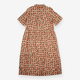 TOAST Red Green Floral Print Cotton Short Sleeve S