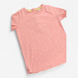 T-shirt Yellow and Peach Frill Sleeve with Heart P