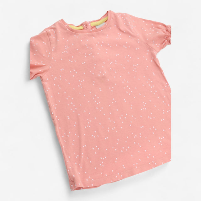 T-shirt Yellow and Peach Frill Sleeve with Heart P
