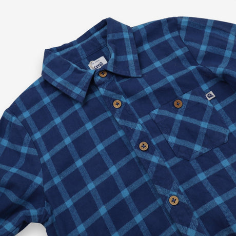 Blue check long sleeve shirt
