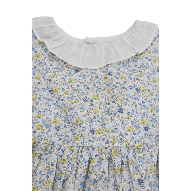 Dress Yellow & Blue Ditsy Collared 