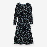 Maxi Dress Black Floral Long Sleeve ECOVERO Viscos