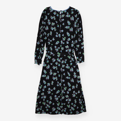 Maxi Dress Black Floral Long Sleeve ECOVERO Viscos